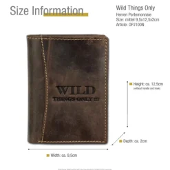 Wild Things Only braun Leder Portemonnaie OPJ100N