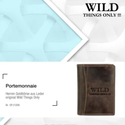 Wild Things Only braun Leder Portemonnaie OPJ100N