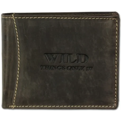 Wild Things Only braun Portemonnaie echtes Leder Herren OPJ103N