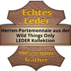 Wild Things Only braun Portemonnaie echtes Leder Herren OPJ103O