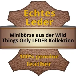 Wild Things Only echtes Leder schwarz RFID Schutz Minibörse OPJ111S