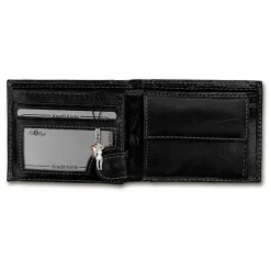 Wild Things Only Echt-Leder schwarz RFID Schutz Brieftasche OPJ102S