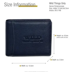 Wild Things Only Herren Portemonnaie Leder blau RFID Schutz OPJ114B