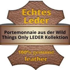 Wild Things Only Herren Portemonnaie Leder blau RFID Schutz OPJ114B