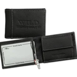 Wild Things Only Leder schwarz Portemonnaie Minibörse RFID OPJ800S