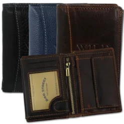 Wild Things Only Leder schwarz Portemonnaie Herren RFIDSchutz OPJ113S