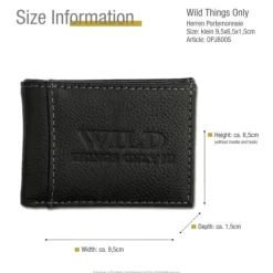 Wild Things Only Leder schwarz Portemonnaie Minibörse RFID OPJ800S