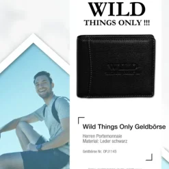 Wild Things Only Leder schwarz Portemonnaie Querformat Börse OPJ114S