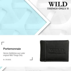 Wild Things Only Leder schwarz Portemonnaie Minibörse RFID OPJ800S