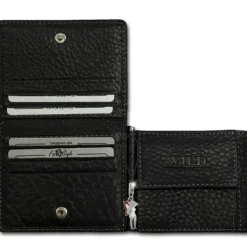 Wild Things Only Portemonnaie Leder RFID Schutz schwarz Dollarclip OPJ121S
