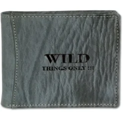 Wild Things Only Querformat blau echtes Leder Portemonnaie OPJ103B
