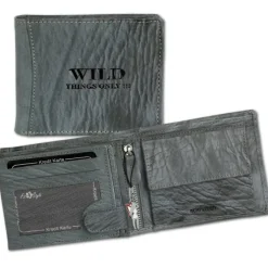 Wild Things Only Querformat blau echtes Leder Portemonnaie OPJ103B